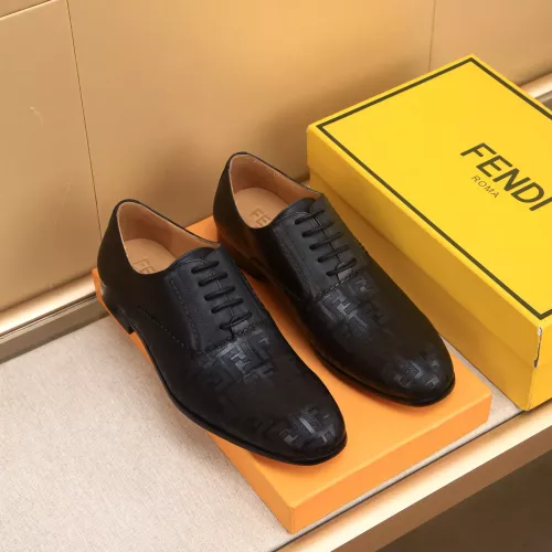 Replica Fendi Leather Shoes For Men #1367905 $88.00 USD for Wholesale