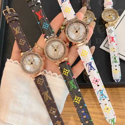 Replica Louis Vuitton Watches In Rose Gold For Women #1369130 $36.00 USD for Wholesale