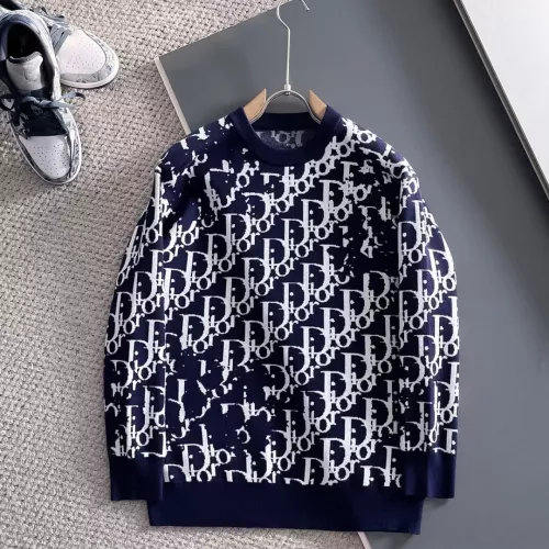 Replica Christian Dior Sweaters Long Sleeved For Men #1369791 $56.00 USD for Wholesale