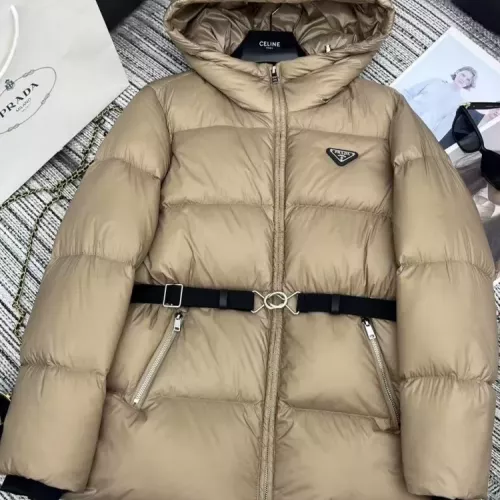 Prada Down Feather Coat Long Sleeved For Women #1369832 $230.00 USD, Wholesale Replica Prada Down Feather Coat