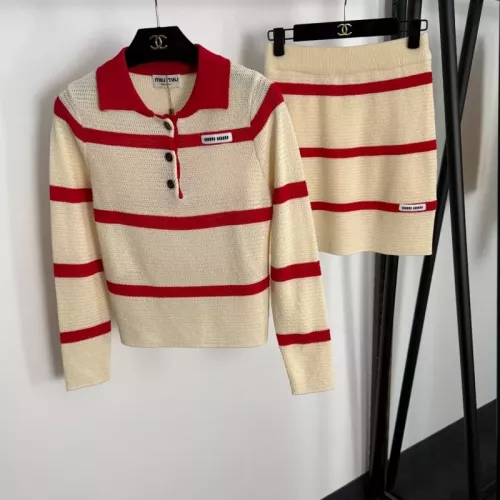 MIU MIU Tracksuits Long Sleeved For Women #1370144 $85.00 USD, Wholesale Replica MIU MIU Tracksuits