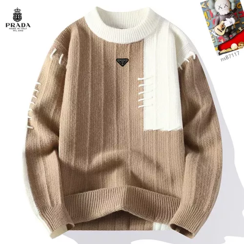 Prada Sweaters Long Sleeved For Men #1370418 $48.00 USD, Wholesale Replica Prada Sweaters