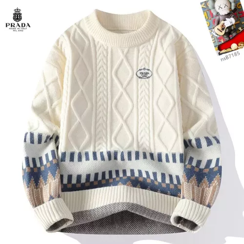 Prada Sweaters Long Sleeved For Men #1370438 $48.00 USD, Wholesale Replica Prada Sweaters