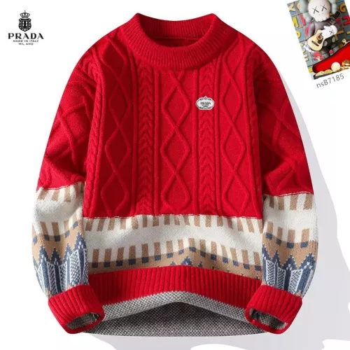 Prada Sweaters Long Sleeved For Men #1370440 $48.00 USD, Wholesale Replica Prada Sweaters