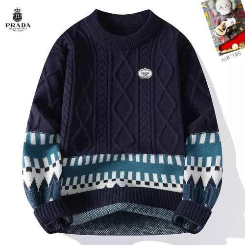 Prada Sweaters Long Sleeved For Men #1370441 $48.00 USD, Wholesale Replica Prada Sweaters