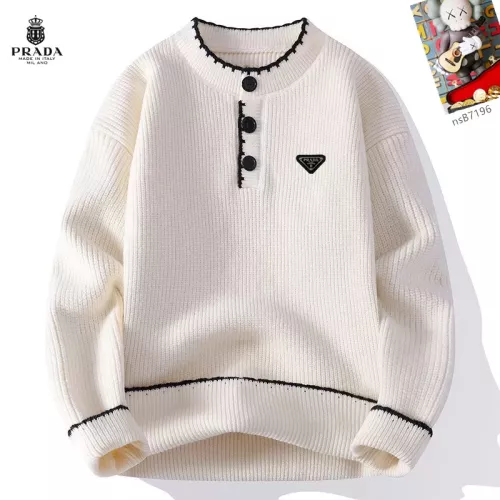Prada Sweaters Long Sleeved For Men #1370460 $48.00 USD, Wholesale Replica Prada Sweaters