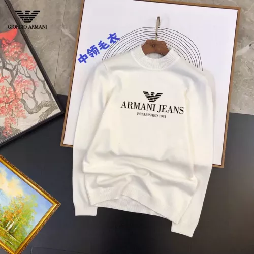 Armani Sweaters Long Sleeved For Men #1370503 $42.00 USD, Wholesale Replica Armani Sweaters