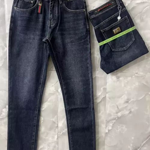 Replica Gucci Jeans For Men #1370595 $52.00 USD for Wholesale