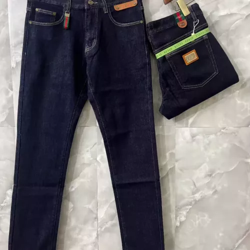 Replica Gucci Jeans For Men #1370598 $52.00 USD for Wholesale