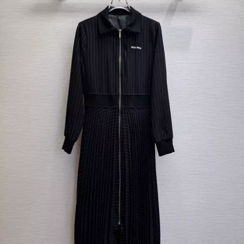 MIU MIU Dresses Long Sleeved For Women #1370633 $100.00 USD, Wholesale Replica MIU MIU Dresses