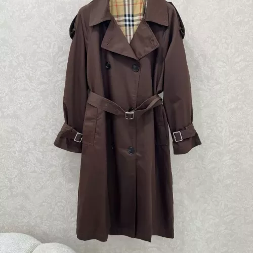 Burberry Trench Coat Long Sleeved For Women #1370673 $160.00 USD, Wholesale Replica Burberry Trench Coat