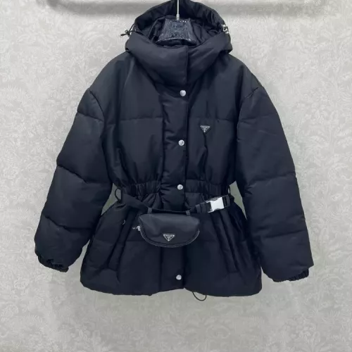 Prada Down Feather Coat Long Sleeved For Women #1370811 $245.00 USD, Wholesale Replica Prada Down Feather Coat