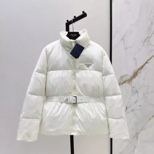 Prada Down Feather Coat Long Sleeved For Women #1370833 $210.00 USD, Wholesale Replica Prada Down Feather Coat