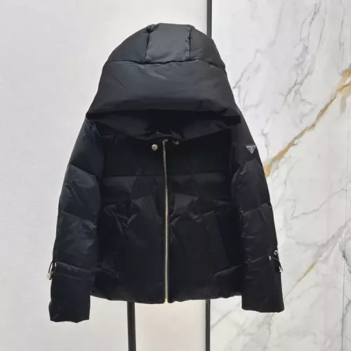 Prada Down Feather Coat Long Sleeved For Women #1370834 $115.00 USD, Wholesale Replica Prada Down Feather Coat