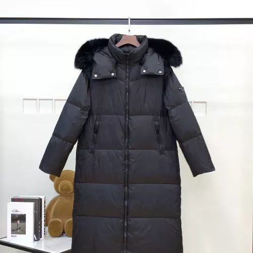 Prada Down Feather Coat Long Sleeved For Women #1371071 $280.99 USD, Wholesale Replica Prada Down Feather Coat