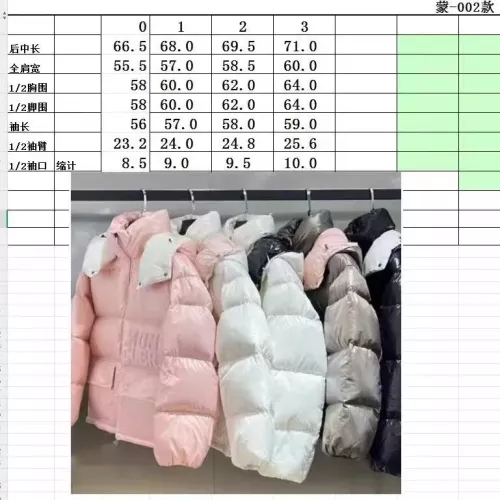 Replica Moncler Down Feather Coat Long Sleeved For Women #1371166 $160.00 USD for Wholesale
