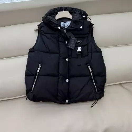 Prada Down Feather Coat Sleeveless For Women #1371247 $185.00 USD, Wholesale Replica Prada Down Feather Coat