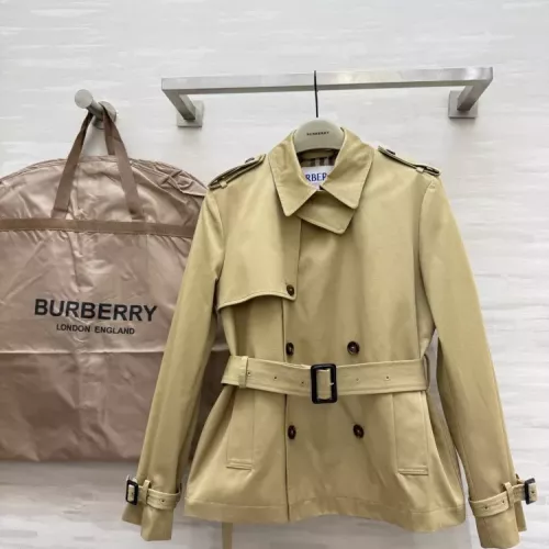 Burberry Trench Coat Long Sleeved For Women #1371329 $160.00 USD, Wholesale Replica Burberry Trench Coat