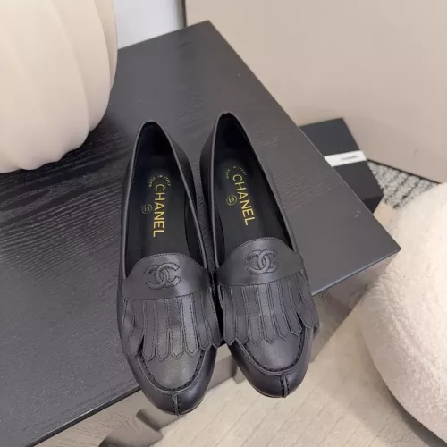 Replica Chanel Leather Shoes For Women #1371946 $112.00 USD for Wholesale