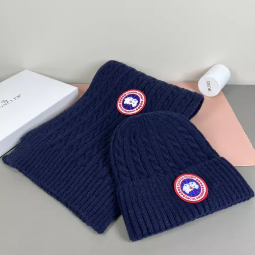 Canada Goose Hat and Scarf Set #1372575 $42.00 USD, Wholesale Replica Canada Goose Hat and Scarf and Glove Set