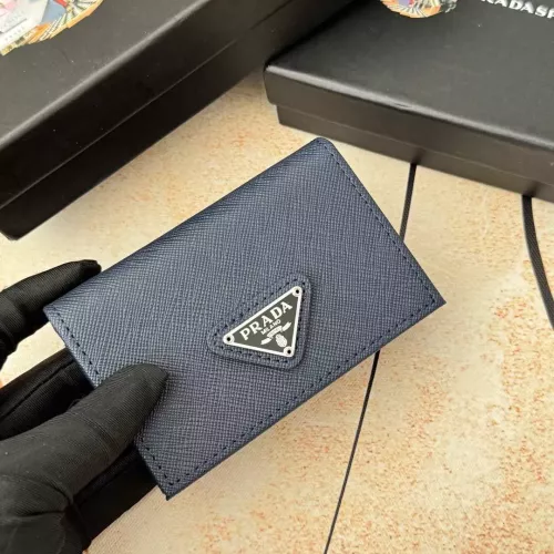 Prada Wallets In Navy For Men #1372661 $34.00 USD, Wholesale Replica Prada Wallets