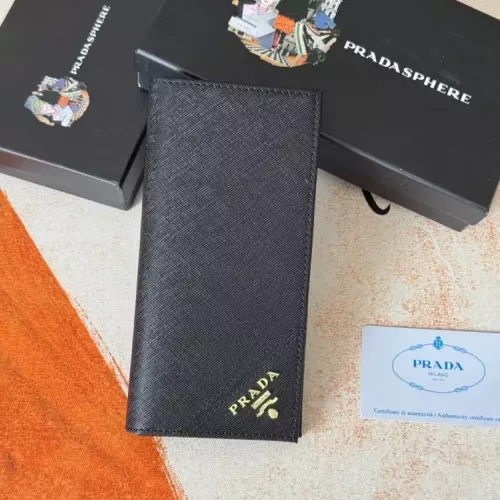 Prada Wallets In Black For Men #1372697 $40.00 USD, Wholesale Replica Prada Wallets