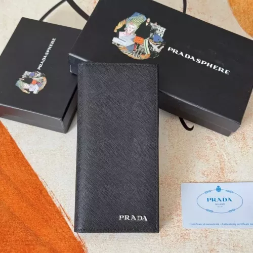Prada Wallets In Black For Men #1372704 $40.00 USD, Wholesale Replica Prada Wallets