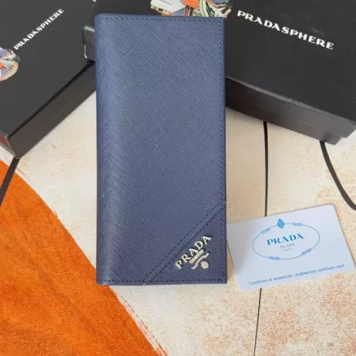 Prada Wallets In Navy For Men #1372707 $40.00 USD, Wholesale Replica Prada Wallets