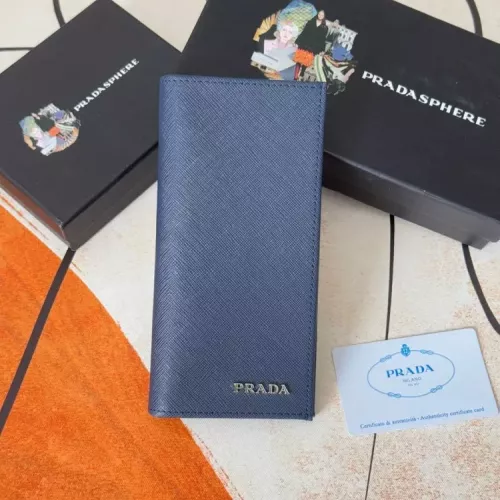 Prada Wallets In Navy For Men #1372709 $40.00 USD, Wholesale Replica Prada Wallets