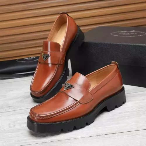 Prada Leather Shoes For Men #1373402 $100.00 USD, Wholesale Replica Prada Leather Shoes