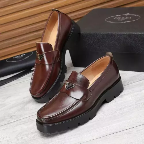 Prada Leather Shoes For Men #1373403 $100.00 USD, Wholesale Replica Prada Leather Shoes