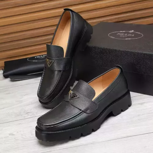 Prada Leather Shoes For Men #1373406 $100.00 USD, Wholesale Replica Prada Leather Shoes