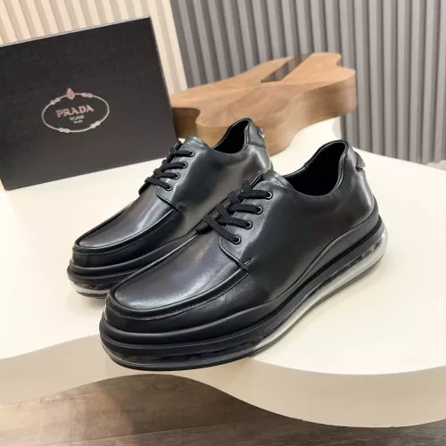 Prada Leather Shoes For Men #1373441 $155.00 USD, Wholesale Replica Prada Leather Shoes