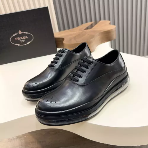 Prada Leather Shoes For Men #1373443 $155.00 USD, Wholesale Replica Prada Leather Shoes