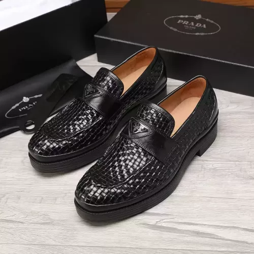 Prada Leather Shoes For Men #1373522 $112.00 USD, Wholesale Replica Prada Leather Shoes
