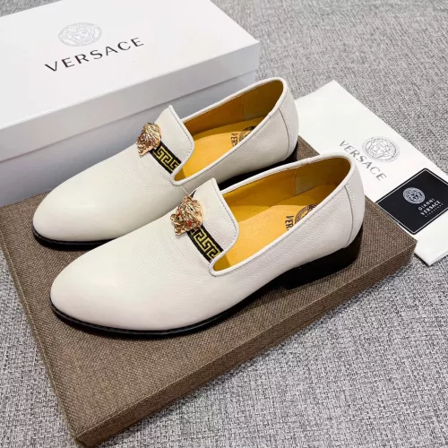 Versace Leather Shoes For Men #1373553 $82.00 USD, Wholesale Replica Versace Leather Shoes