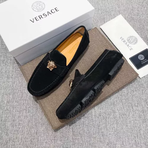Versace Leather Shoes For Men #1373569 $82.00 USD, Wholesale Replica Versace Leather Shoes