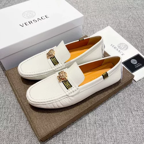 Versace Leather Shoes For Men #1373575 $85.00 USD, Wholesale Replica Versace Leather Shoes