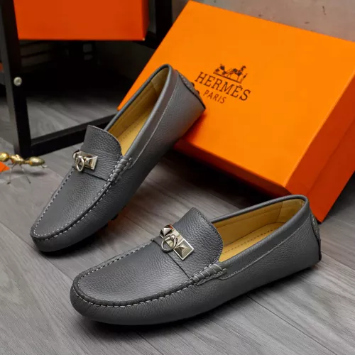 Hermes Leather Shoes For Men #1373666 $82.00 USD, Wholesale Replica Hermes Leather Shoes