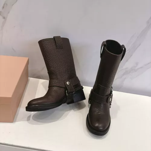 Replica MIU MIU Boots For Women #1374067 $145.00 USD for Wholesale