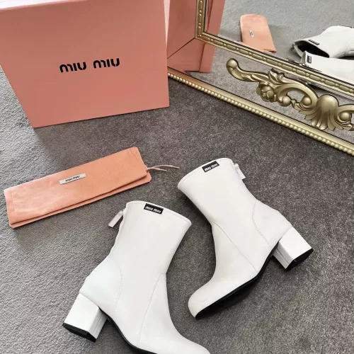 Replica MIU MIU Boots For Women #1374297 $100.00 USD for Wholesale
