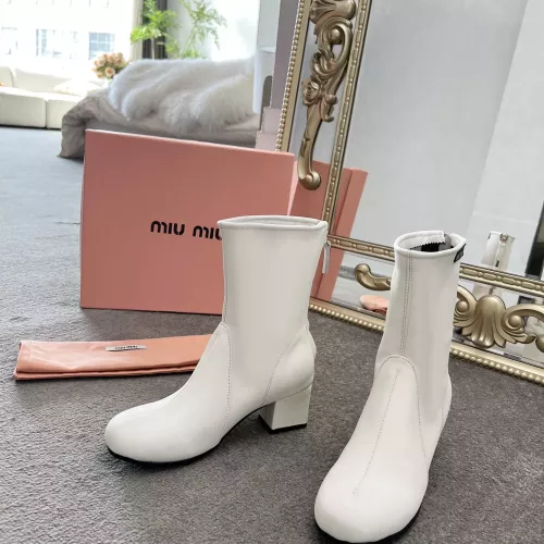 Replica MIU MIU Boots For Women #1374297 $100.00 USD for Wholesale