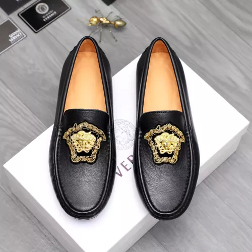 Replica Versace Leather Shoes For Men #1374470 $80.00 USD for Wholesale