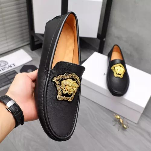 Replica Versace Leather Shoes For Men #1374470 $80.00 USD for Wholesale