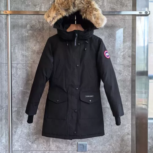 Canada Goose Down Feather Coat Long Sleeved For Women #1374549 $205.00 USD, Wholesale Replica Canada Goose Down Feather Coat
