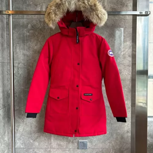 Canada Goose Down Feather Coat Long Sleeved For Women #1374550 $205.00 USD, Wholesale Replica Canada Goose Down Feather Coat
