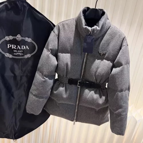 Prada Down Feather Coat Long Sleeved For Women #1374573 $202.00 USD, Wholesale Replica Prada Down Feather Coat