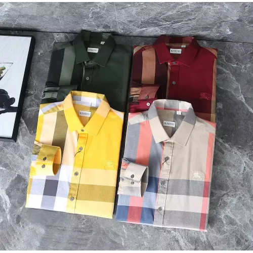 Replica Burberry Shirts Long Sleeved For Men #1374615 $38.00 USD for Wholesale