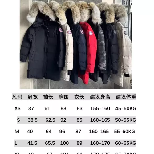 Replica Canada Goose Down Feather Coat Long Sleeved For Women #1374634 $160.00 USD for Wholesale