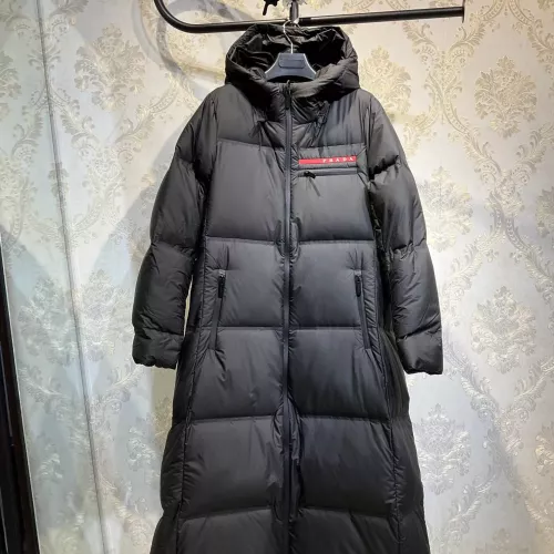 Prada Down Feather Coat Long Sleeved For Women #1374726 $175.00 USD, Wholesale Replica Prada Down Feather Coat